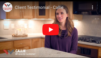YouTube testimonial by Wisconsin Granite Customer, Callie