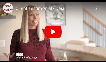 YouTube testimonial by Wisconsin Granite Customer, Desi