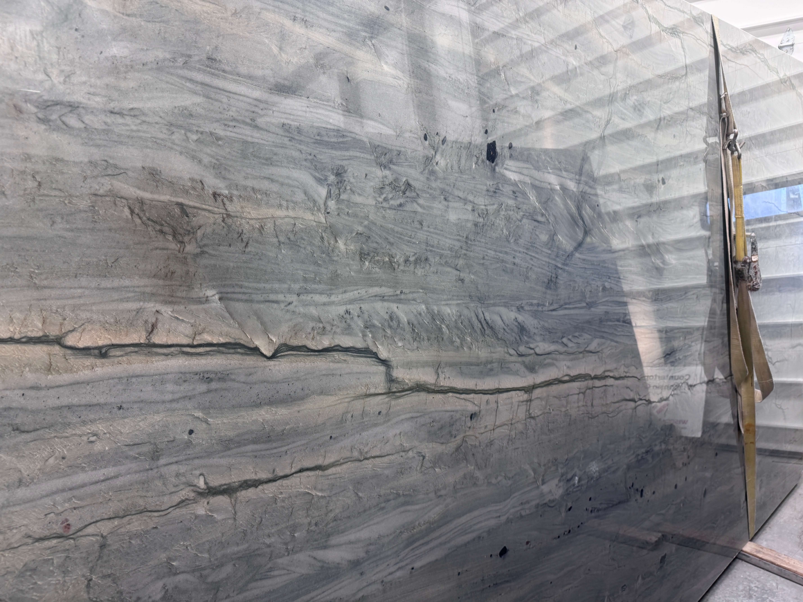 Ocean Blue Quartzite Brushed and Polished